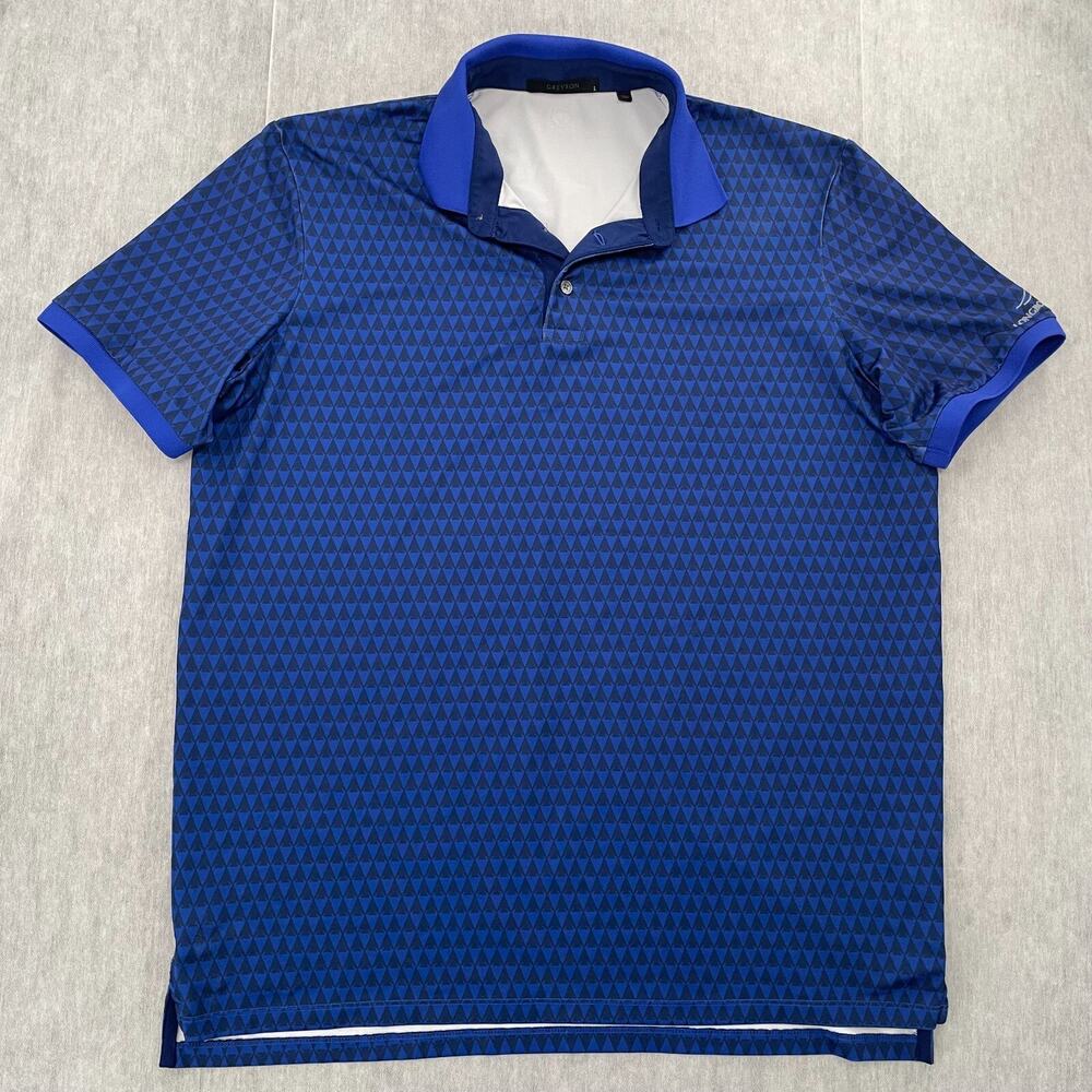 Greyson Shirt Adult Large Blue Polo Longboat Key Club Golf Wolf Logo Mens L